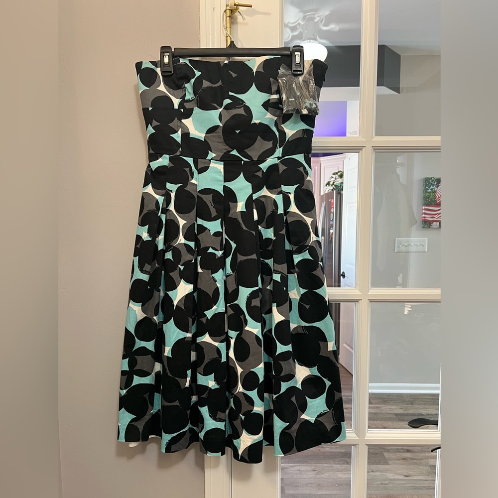 Mercer & Madison Strapless Black and Blue Dress size 4 great condition